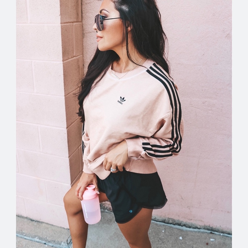 Adidas Dusty Rose Crewneck Sweatshirt Sz M